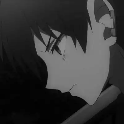  黑白丧男生漫画头像失眠曲征集