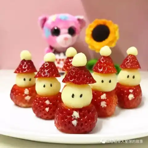  diy草莓雪人和草莓仙女棒,好看又好吃
