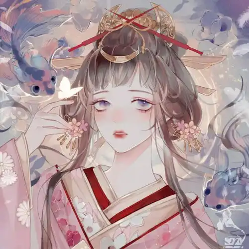  古风动漫粉色系头像恰到好处的孤独是美好