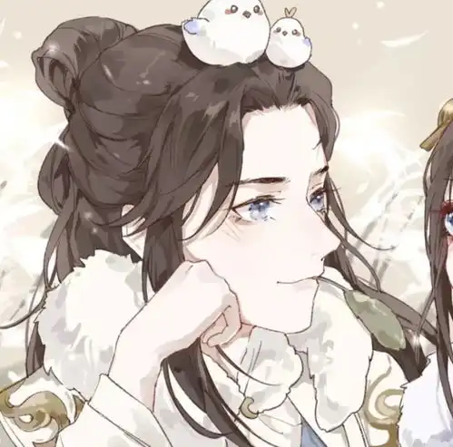 蓝色系情侣古风头像霸气