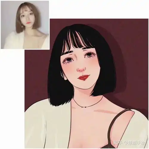  手绘头像图片女唯美手绘头像女卡通手绘头像图片女可爱