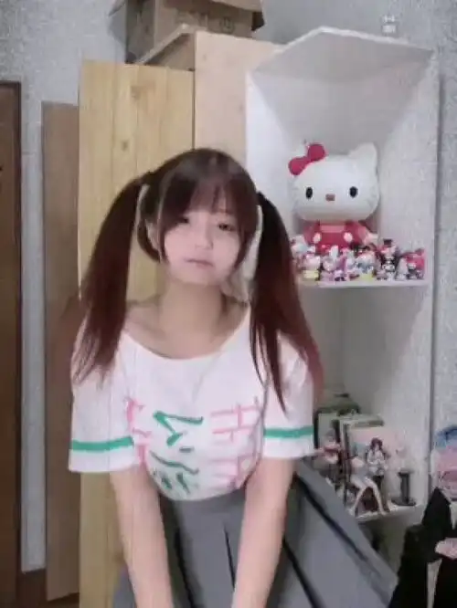  甩葱舞2.0猫系女友浅跳一下微胖女生双马尾甩葱舞