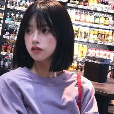  短发女生头像侧脸图片韩系短发冷酷头像大全
