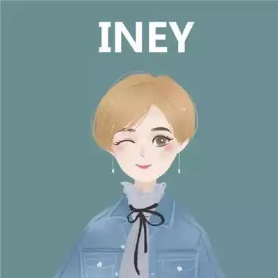 蓝色系手绘女生头像图集