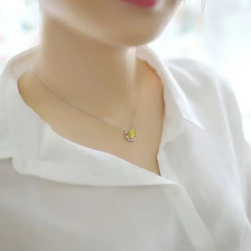  品廷原创美满雏菊礼物项链韩版时尚纯银锁骨链仙气生日送女友森系