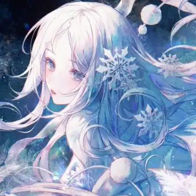  唯美忧郁蓝色系女生头像,动漫女生头像唯美