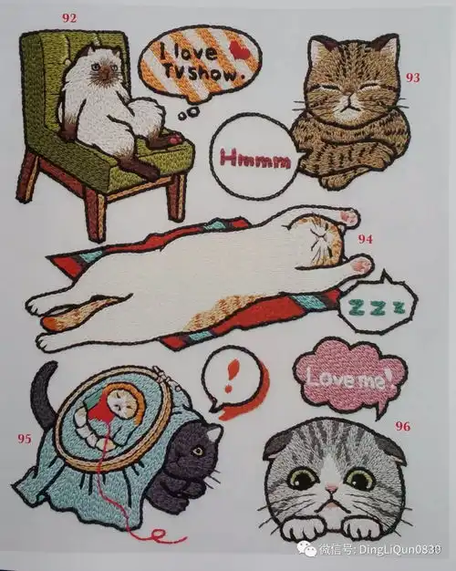  380款治愈系可爱猫咪刺绣集中文收藏版