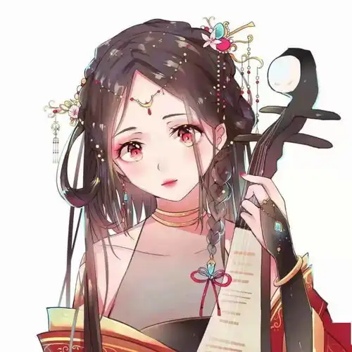  古风动漫头像世人皆唱桃之夭夭见你才知灼灼其华