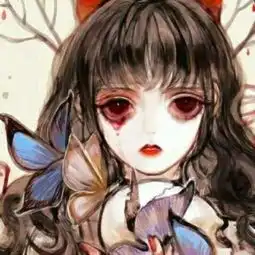  动漫女生血瞳邪魅头像红眼睛动漫女生头像