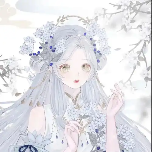 2022年闺蜜头像绝美手绘插画双人闺蜜头像
