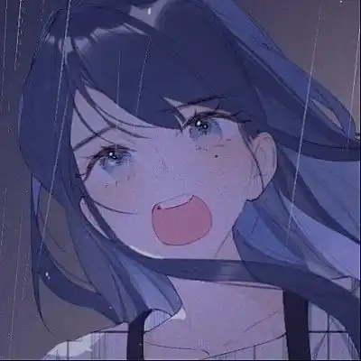 古风蓝色系动漫女头像