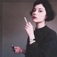 复古港风短发女生头像