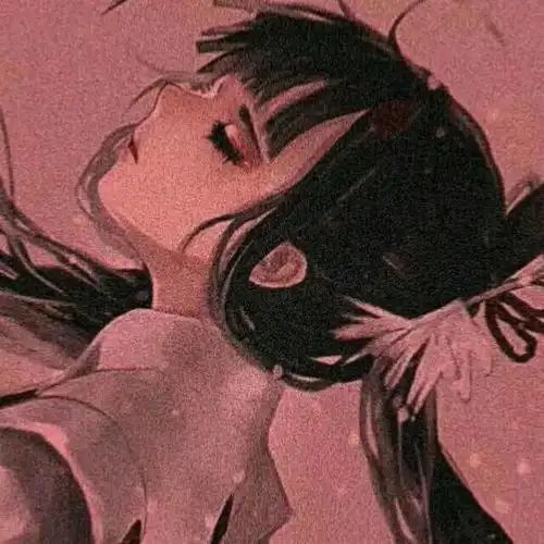  红色系古风女生头像