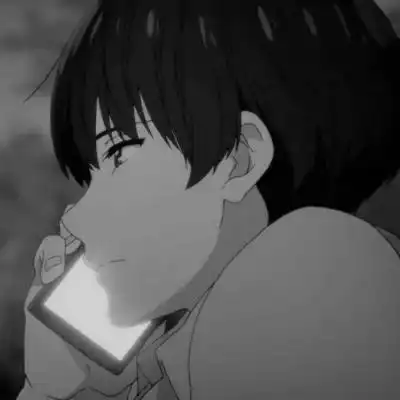 动漫黑色系列男生头像