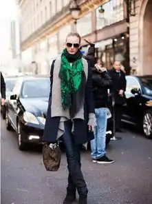 头像微信绿色系围巾