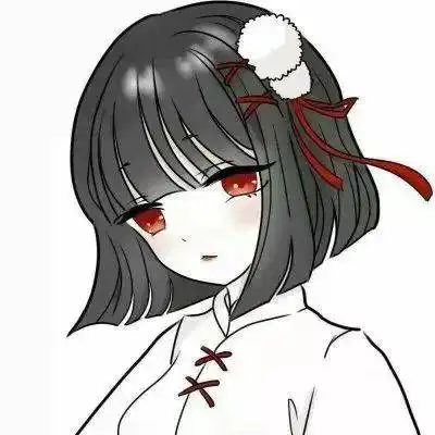 女生头像红色系动漫图片