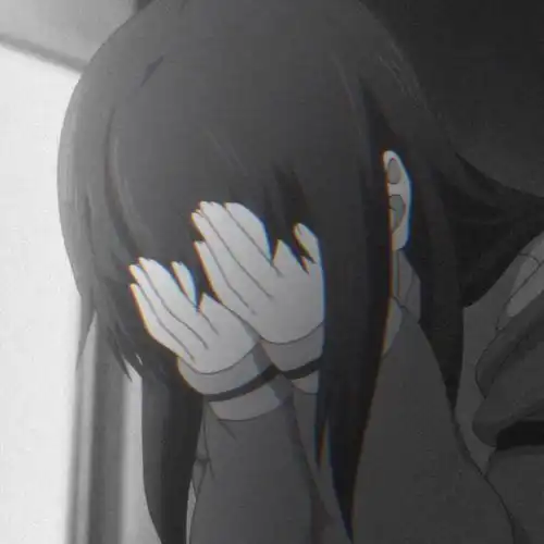  动漫女头暗黑微丧动漫女生头像