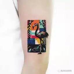  欧美彩色小清新纹身