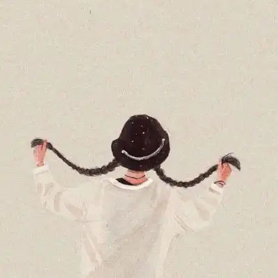 卡通背影头像唯美漂亮手绘画女生背影图片 卡通背影头像唯美漂亮手绘画女生背影图片