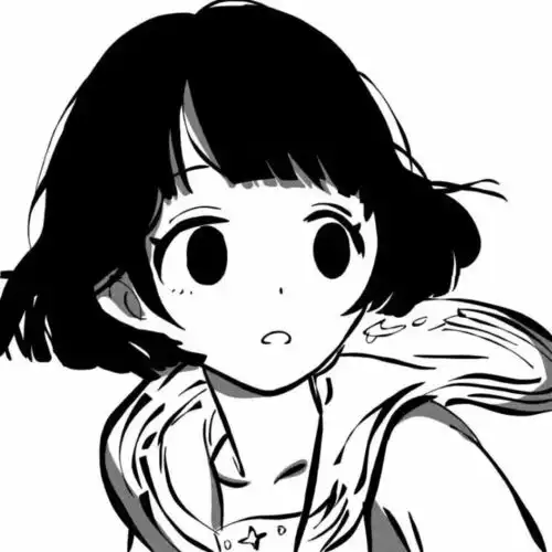  第897期动漫头像0118黑白系动漫女生头像