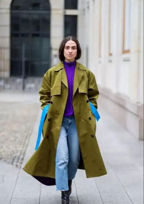 头像微信绿色系风衣