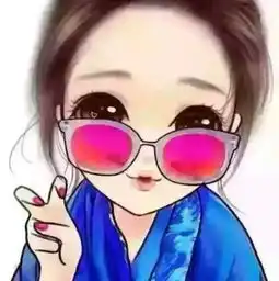 女生头像红色系动漫图片