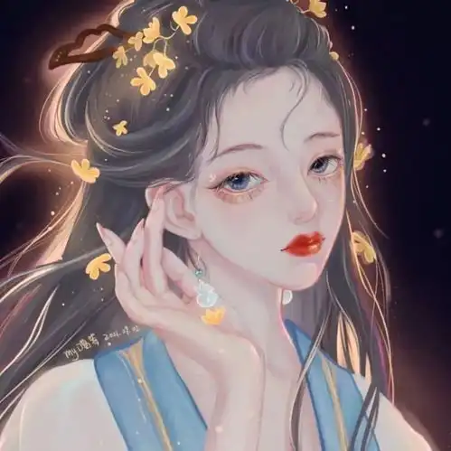 头像绝美女生头像中秋头像嫦娥玉兔头像古风头像