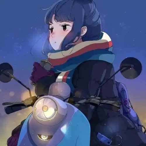 动漫女头蓝色系手绘女生头像壁纸