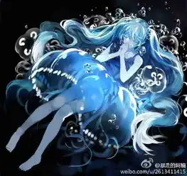 二次元蓝色海底头像