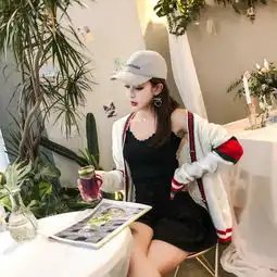  ins港风潮款小清新韩系撞色百搭针织开衫外套秋季新款女装依生