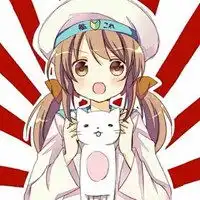  女生头像猫咪卡通少女与猫咪的女生头像