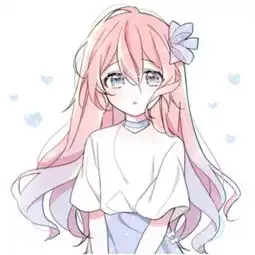 长发清新动漫女生头像