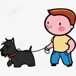  遛狗的男孩素材图片免费下载高清图片png千库网图片编号6925642