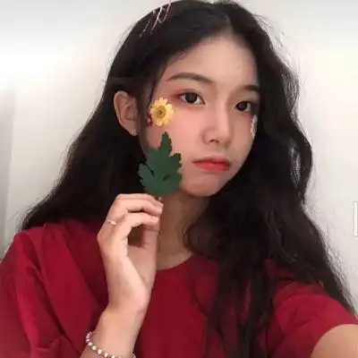  红色系女生头像可爱清新很酷女生头像图片