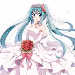  二次元里最萌的歌姬公主初音未来,白裙飘飘仙气十足