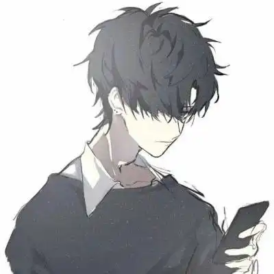  帅气妖孽动漫男头黑白系列