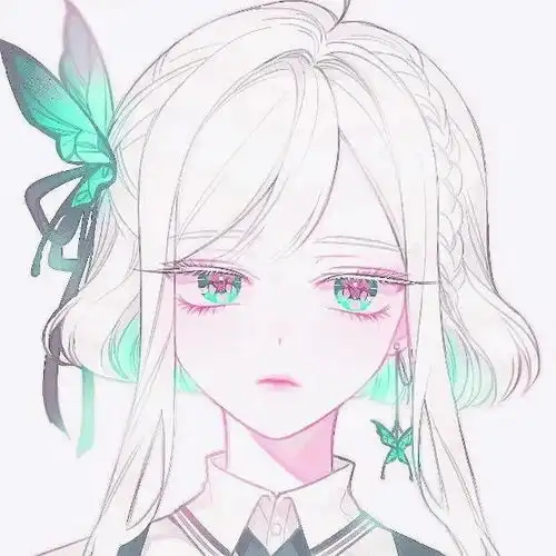 冷偏蓝系头像女生动漫女