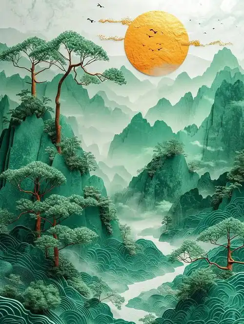 最旺运的微信头像山水