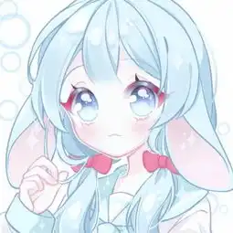蓝色系手绘女生头像图集