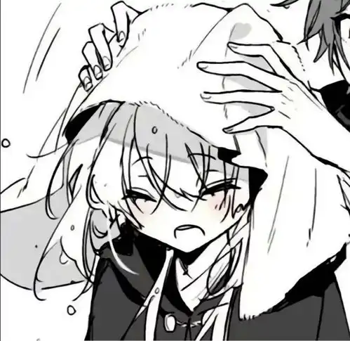  黑白漫画情头超可