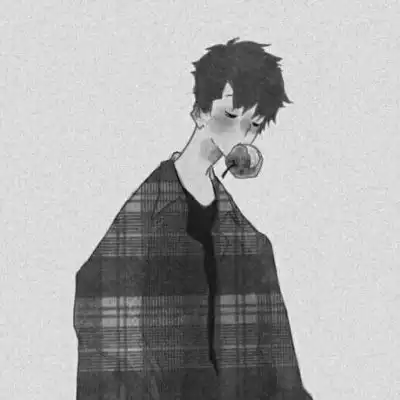  黑白动漫情侣头像冷酷图片简约黑白情侣头像一人一张