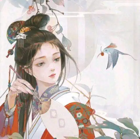 蓝色系情侣古风头像霸气