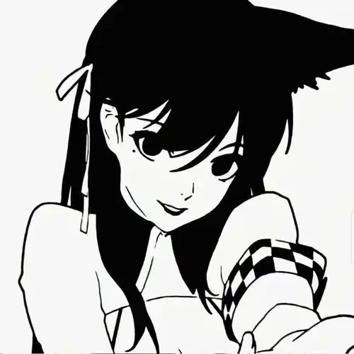  精选优质黑白漫头动漫女生头像22
