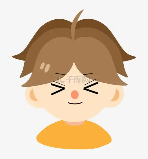  卡通可爱风闭眼男孩头像免抠png素材图片免费下载千库网