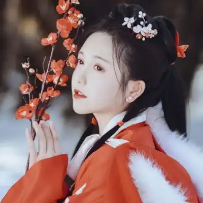 绿色系闺蜜头像一对古风